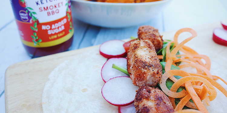 Crispy Tofu Wraps with Spinach and Beetroot