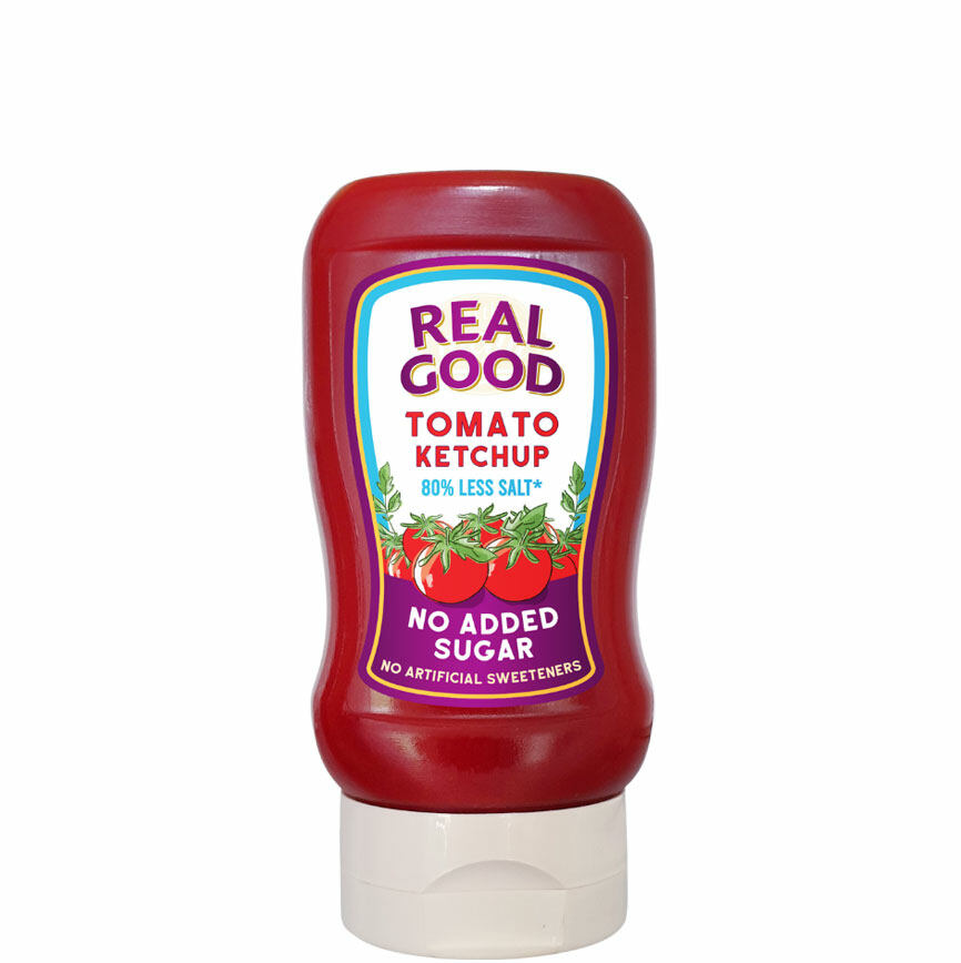 Real Good Tomato Ketchup No Added Sugar 80 Less Salt Recyclable  310g